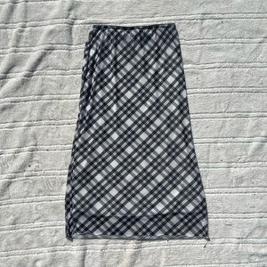 Pacsun checkered midi skirt side xs